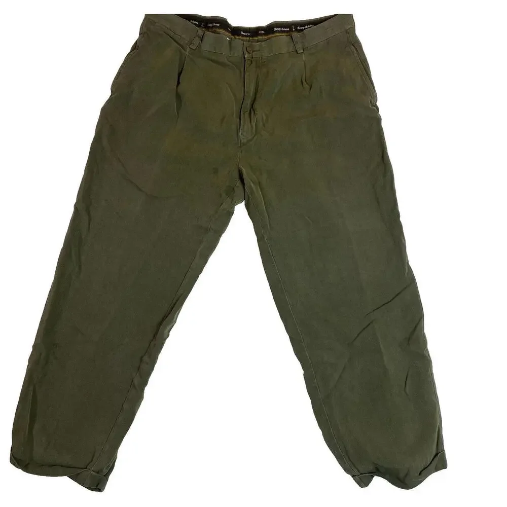 Tommy Bahama Pants Mens 40 x 30 Green‎ Corduroy Adult Silk Blend
